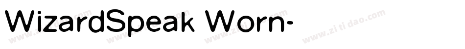 WizardSpeak Worn字体转换